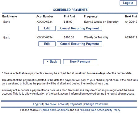 child support payment calculator nc